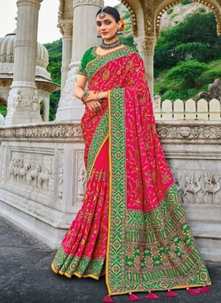 Rani Colour M N KACCHI WORK 2 Heavy Wedding Wear Fancy Designer Saree Collection 5903